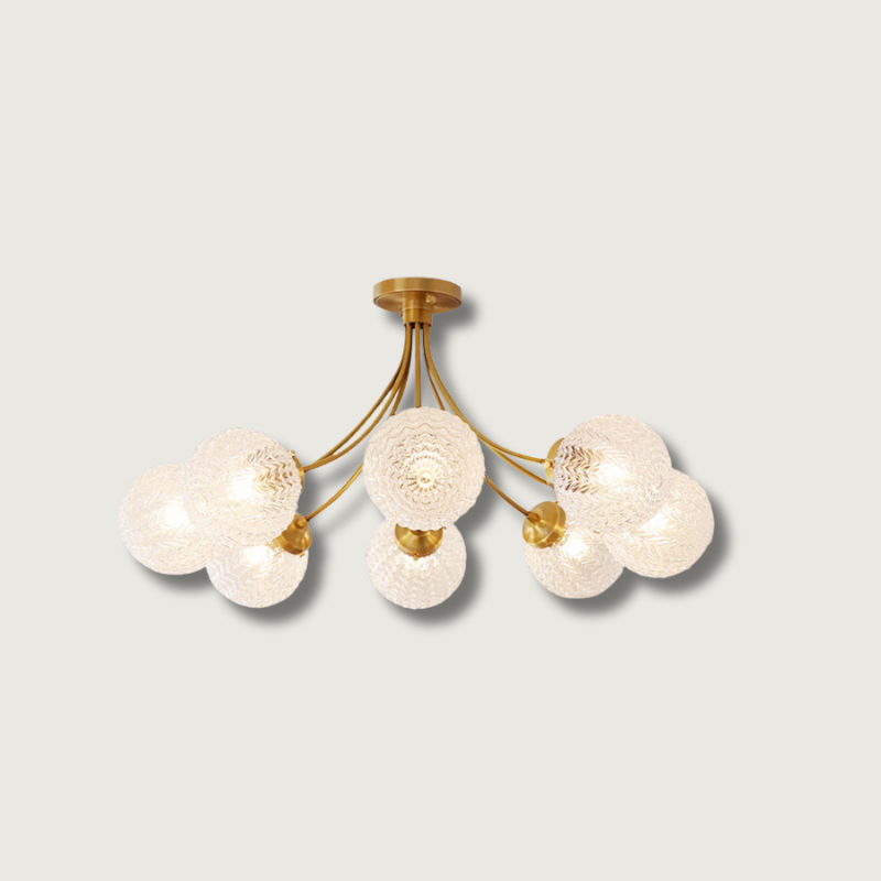 Lampe de Plafond Vintage en Verre - Ambiance Chaleureuse et Élégante