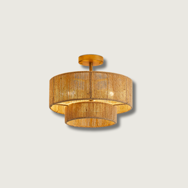 Lampe de Plafond Design Contemporain - Éclairage Ambiant et Charme Naturel