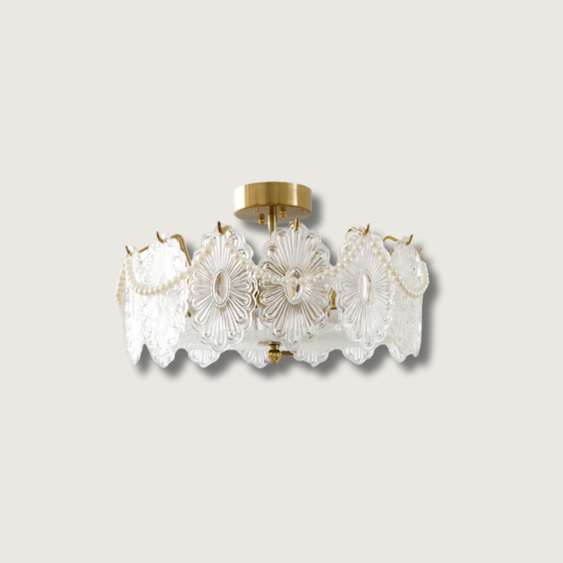 Lampe de Plafond en Verre Transparent - Élégance et Lumière Douce dans Votre Espace
