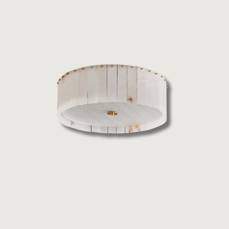 Lampe de Plafond en Albâtre - Élégance et Ambiance Chaleureuse