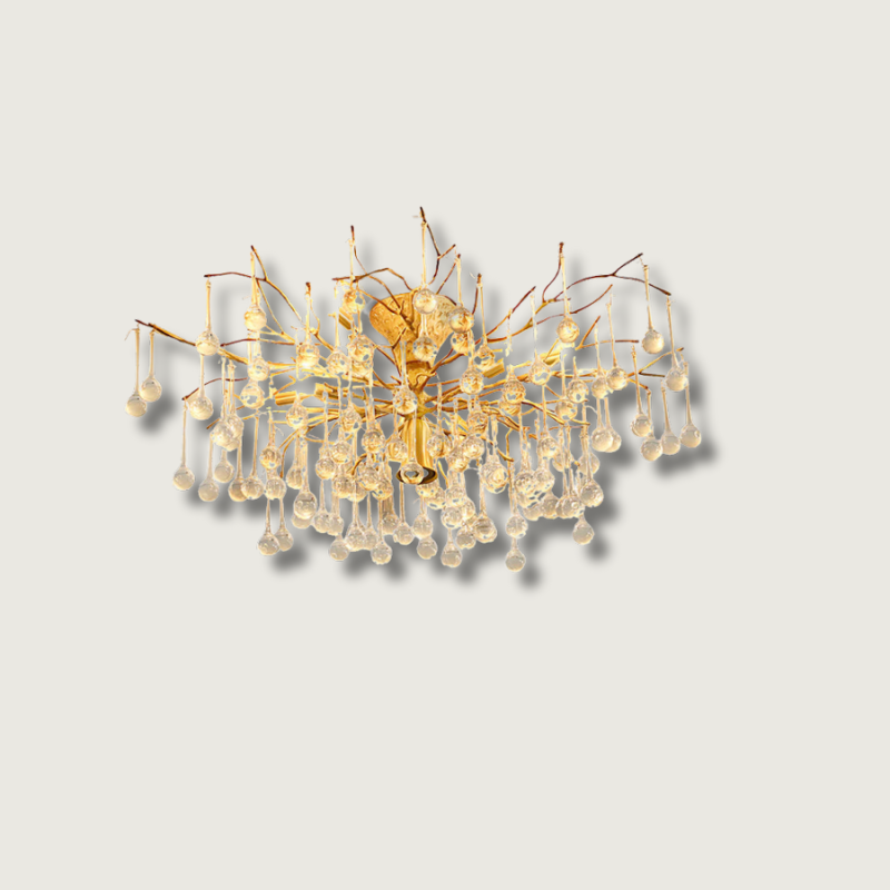 Plafonnier Élégant en Verre - Finition Luxueuse et Lumière Douce