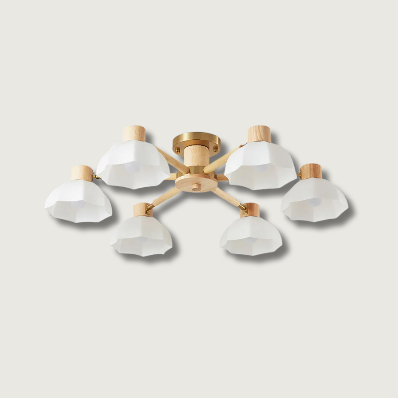 Lampe de Plafond Fleurie - Éclairage Ambiance Élégant et Naturel