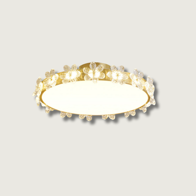 Lampe de Plafond en Cristal - Élégance et Lumière Subtile