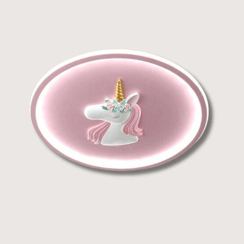Lampe de Plafond Licorne Magique - Éclairage Doux pour Chambre d'Enfant