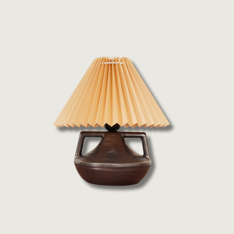 Lampe de Table Élégante avec Abat-jour Plissé - Ambiance Chaleureuse et Cosy