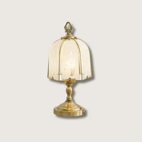 Lampe en Verre avec Motif Orchidée - Élégance et Lumière Chaude pour Intérieur