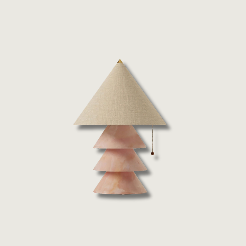 Lampe de Nuit en Marbre et Tissu - Éclairage Élégant pour Intérieurs Modernes