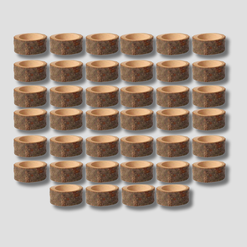 Porte-Teintes en Bois Naturel - Ambiance Chaleureuse pour Événements