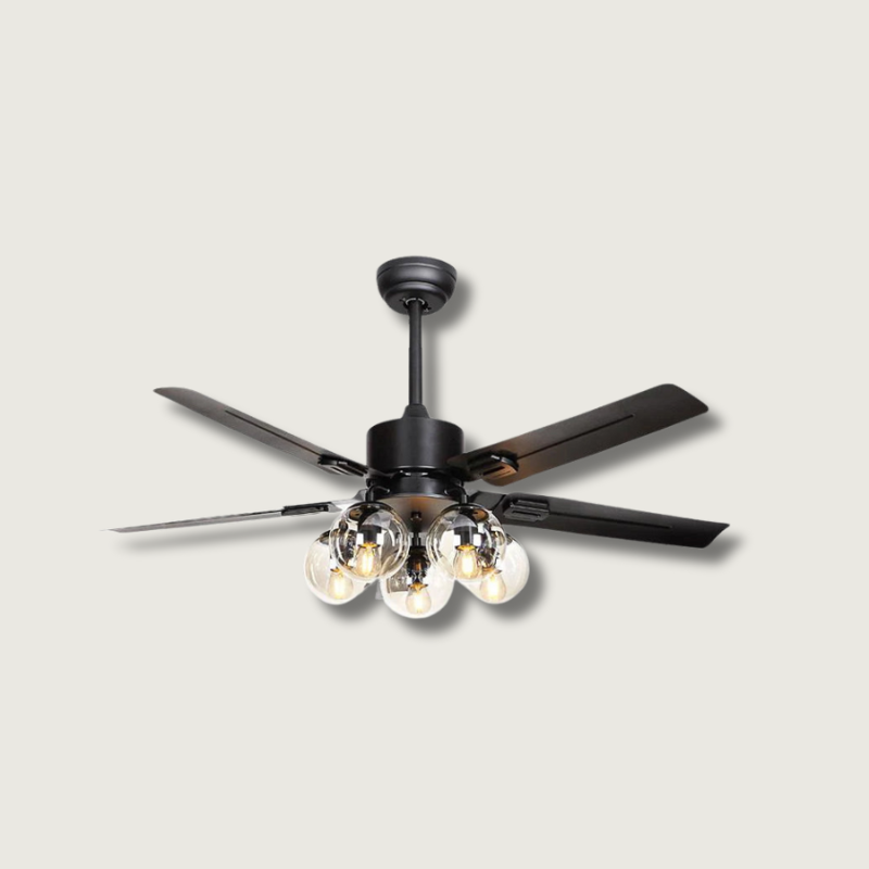 Ventilateur de Plafond en Verre - Circulation d'Air Silencieuse et Élégante
