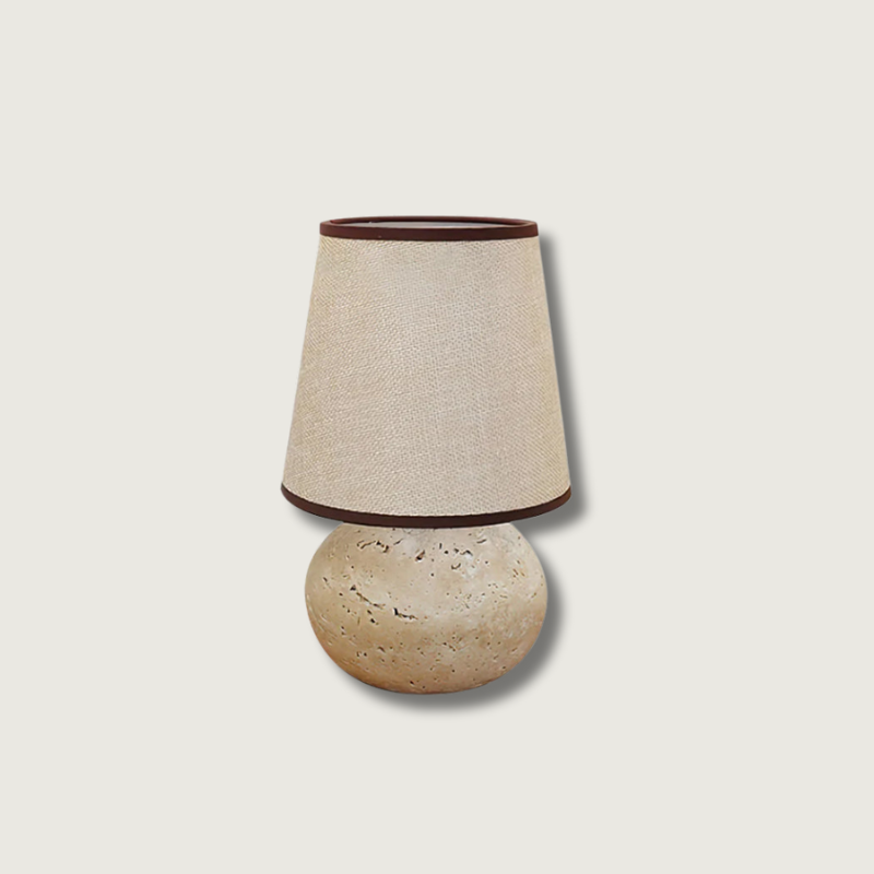 Lampe de Table en Travertin Jaune - Élégance Naturelle et Design Intemporel