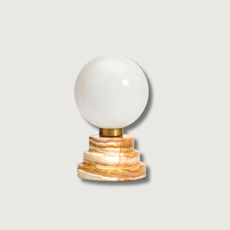 Lampe de Table en Marbre et Verre - Design Élégant et Intemporel