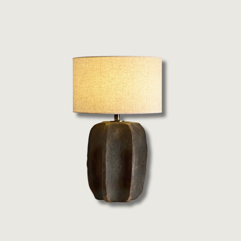 Lampe de Table Contemporaine en Céramique - Élégance et Lumière Chaleureuse