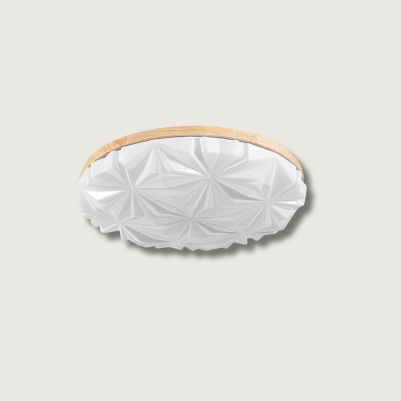 Lampe de Plafond Élégante en Bois - Atmosphère Apaisante et Raffinée