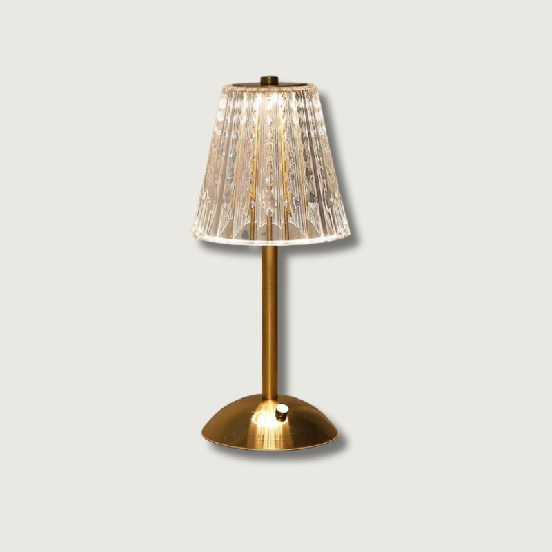 Lampe de Table Vintage en Cristal - Élégance Intemporelle et Fonctionnalité Moderne