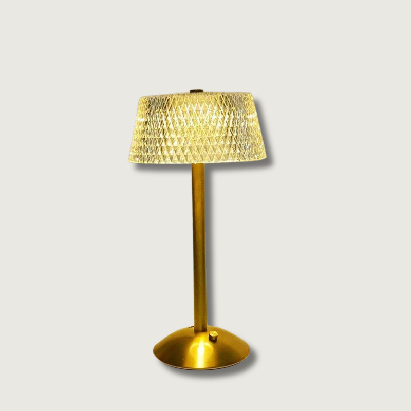 Lampe en Cristal Élégante - Design en Diamant et Rechargeable