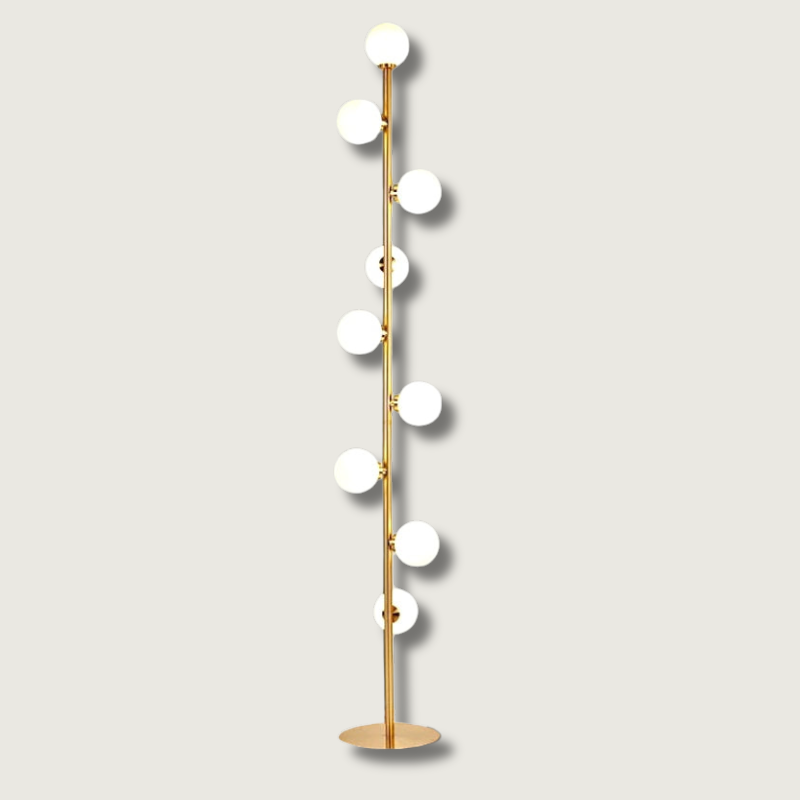 Lampe sur Pied Scandinave Dorée - Élégance et Efficacité Énergétique