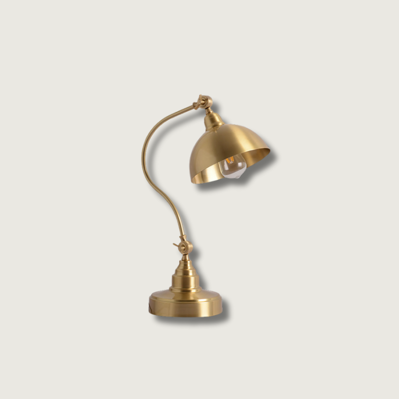 Lampe de Table en Laiton - Éclairage Élégant et Ajustable