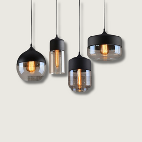 Éclairage Loft Chic Moderne - Lampe en Fer et Verre de Qualité