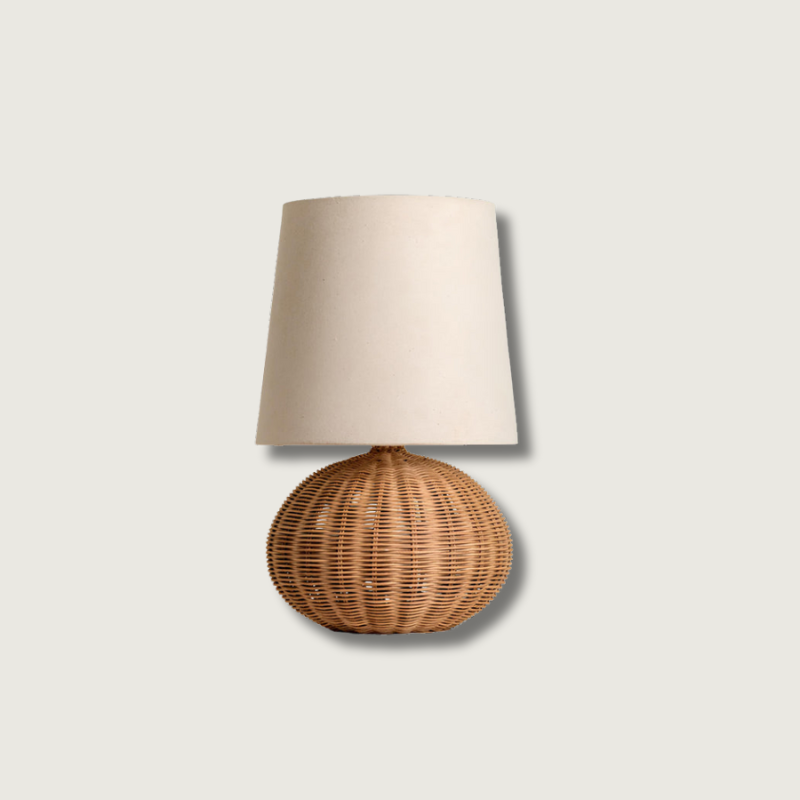 Lampe d'Accent en Rotin Naturel - Élégance et Chaleur pour Intérieur