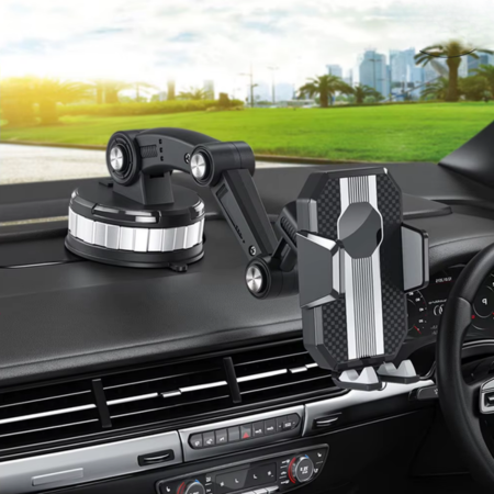 Support de Téléphone pour Voiture - Ventouse Puissante et Rotation à 360°