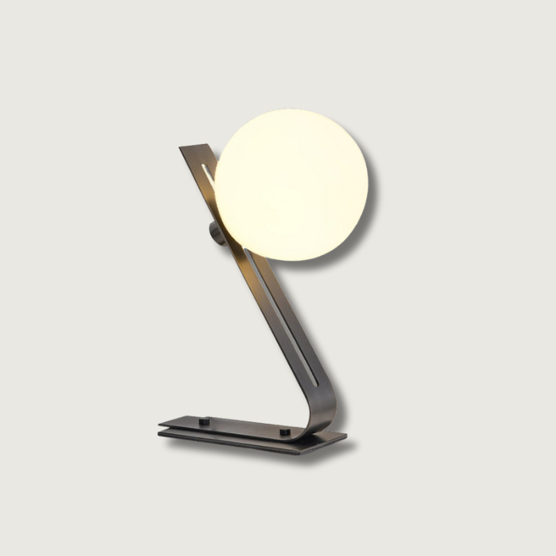 Lampe de Bureau en Laiton et Verre - Élégance et Lumière Ambiante chaleureuse