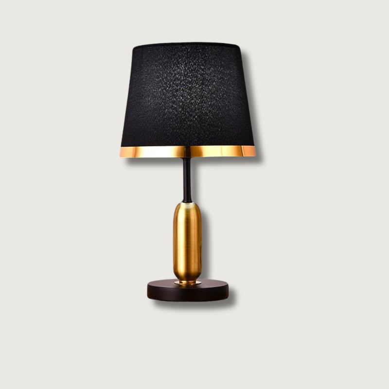 Lampe de Table Élégante en Or et Noir - Éclairage Chic pour Ambiance Cosy