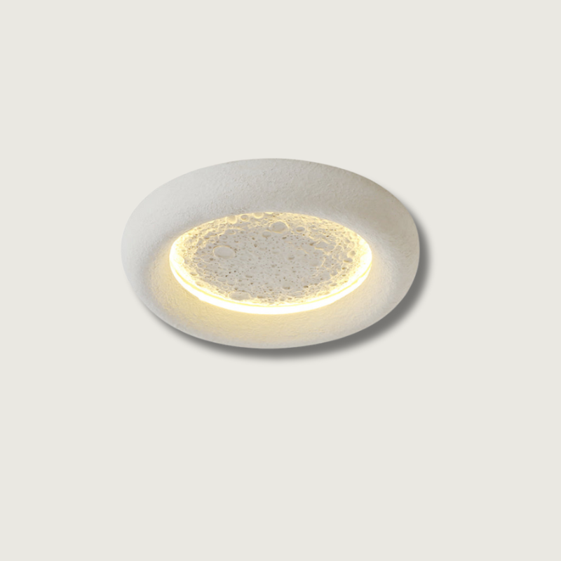 Plafonnier Atmosphérique en Résine - Éclairage Dimmable Inspiré par la Lune