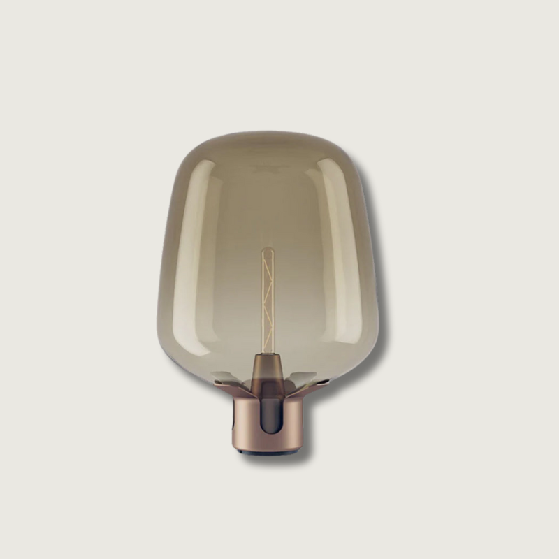 Lampe de Table en Verre - Élégante et Compacte avec Lumière LED Chaude