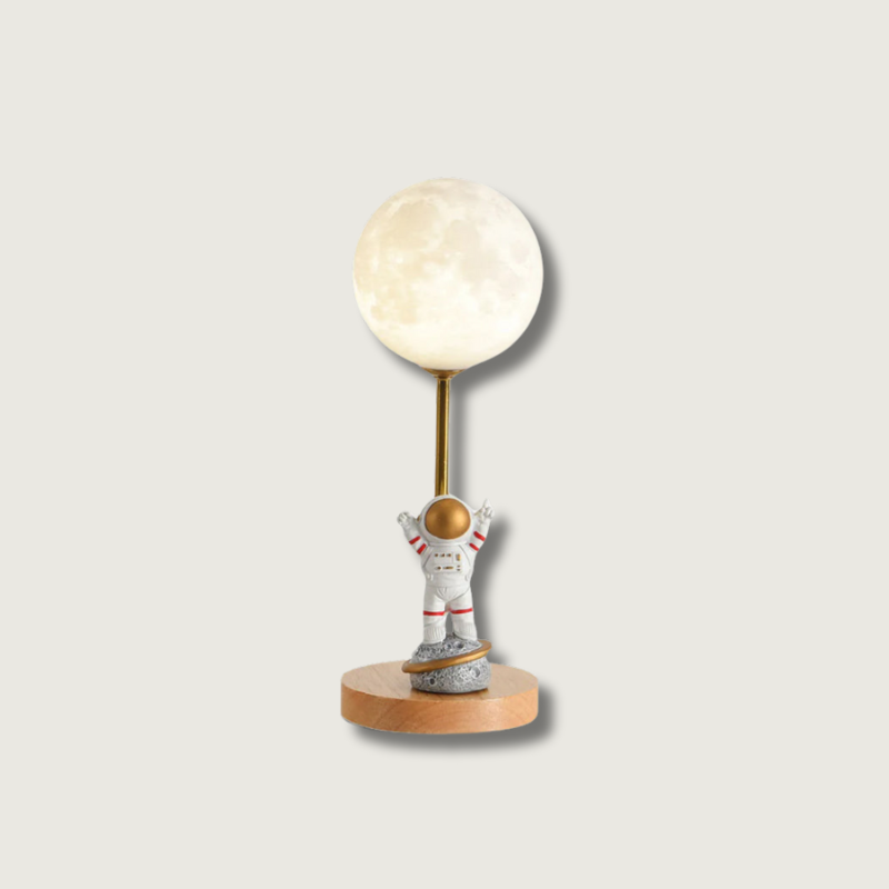 Lampe de Table en Forme de Lune - Design Unique avec Éclairage LED