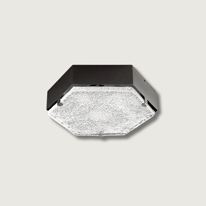 Lampe de Plafond Géométrique en Verre - Design Élégant et Contemporain
