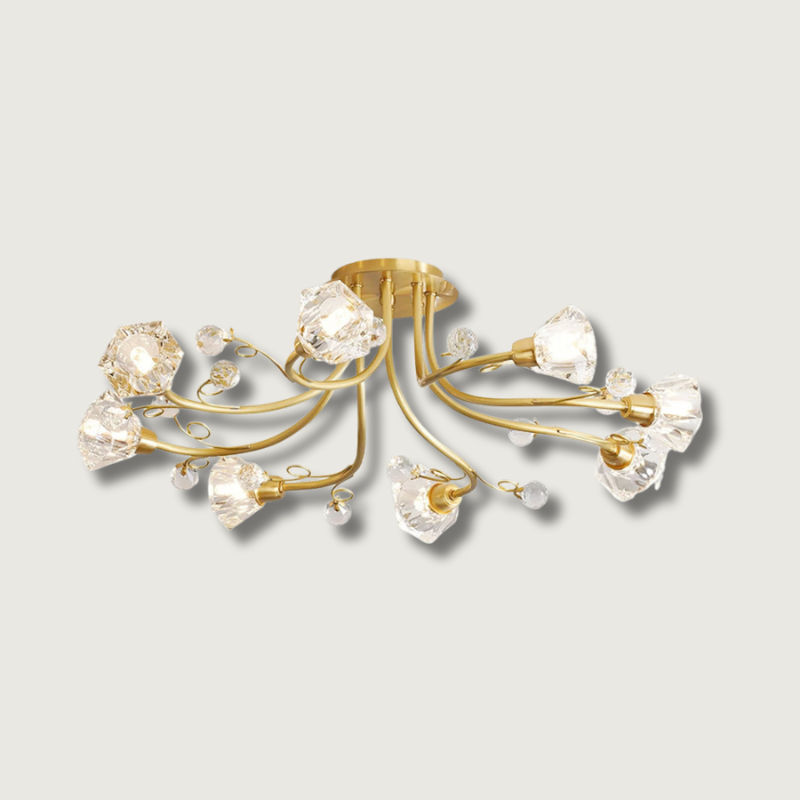 Lampe de Plafond Florale Romantique - Éclairage Doux et Ambiance Conviviale