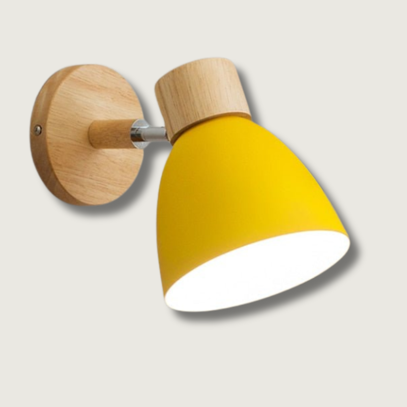 Lampe Murale en Bois et Métal - Style Chaleureux pour Votre Espace
