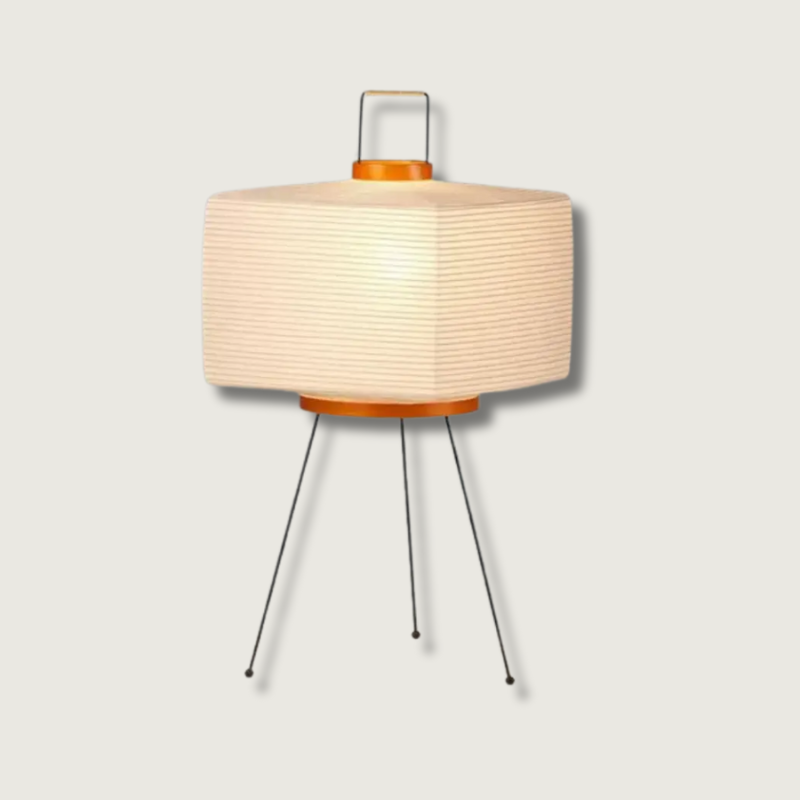 Lampe en Papier de Riz Japandi - Éclairage Ambiant et Style Wabi-Sabi