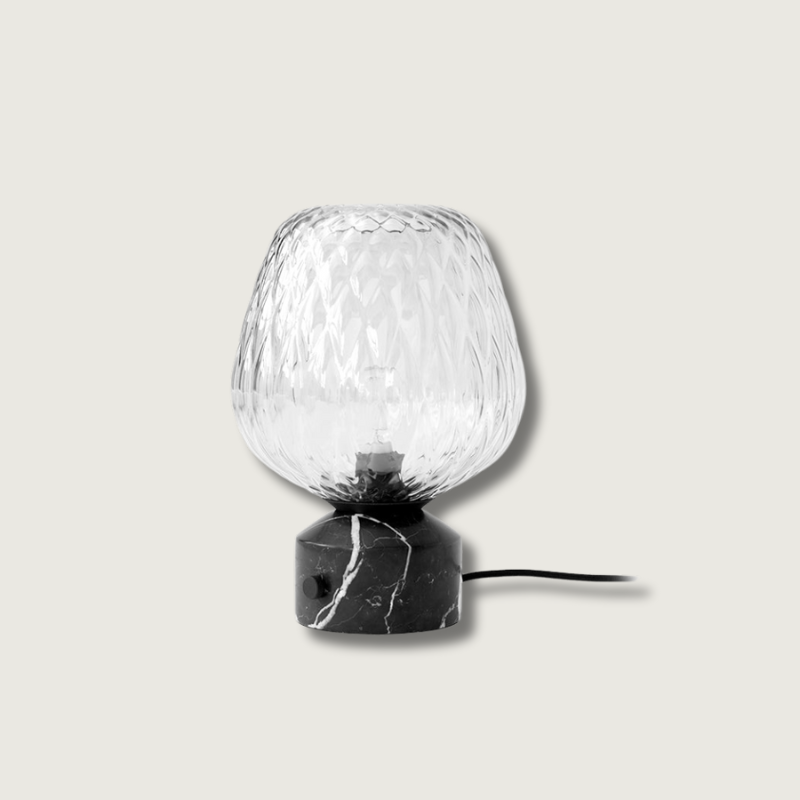Lampe de Table Moderne en Verre - Abat-jour Élégant et Lumière Ambiante