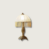 Lampe de Table Élégante en Laiton - Design Chic avec Gland en Fleur