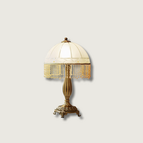 Lampe de Table Élégante en Laiton - Design Chic avec Gland en Fleur