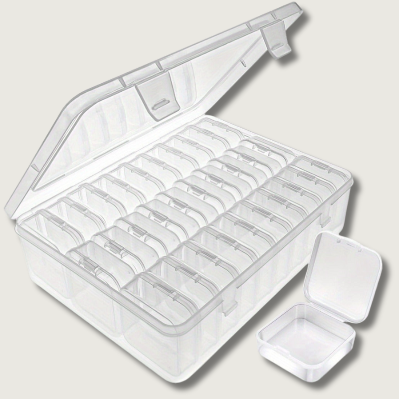 Organisateur de Perles Transparent - Ensemble de 30 Boîtes de Rangement