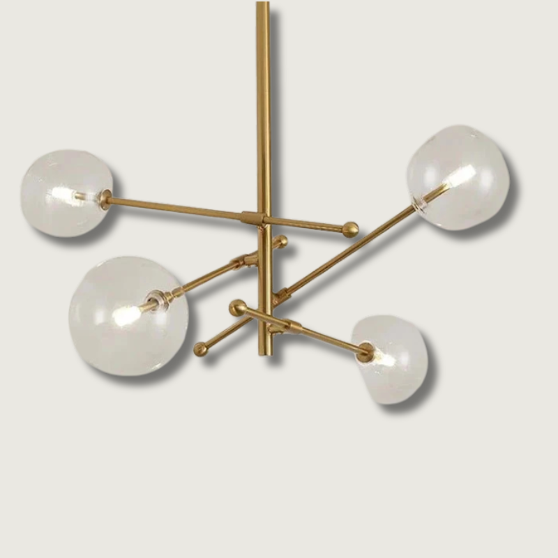Lustre en Verre Élégant pour Maison - Design Raffiné et Ambiance Luxueuse
