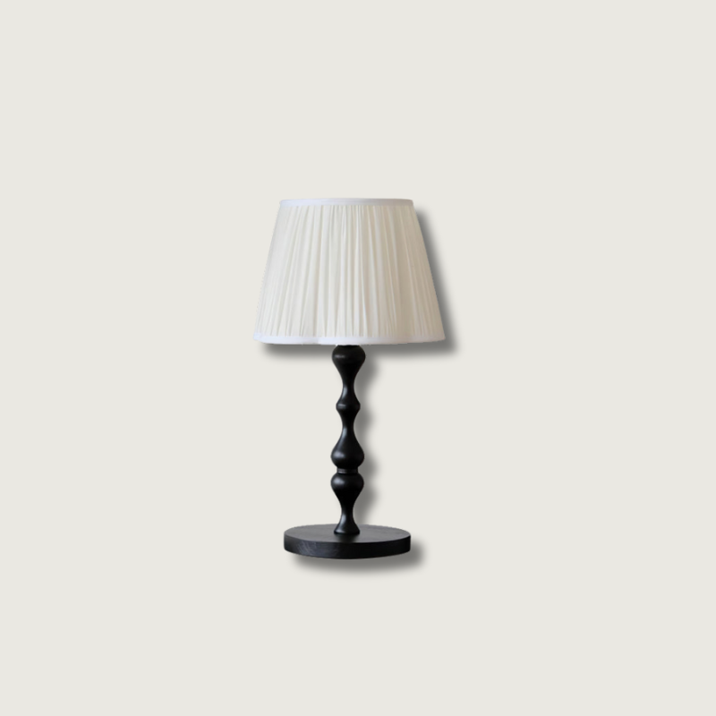 Lampe d'Accent en Bois et Tissu - Éclairage Doux et Ambiance Chaleureuse