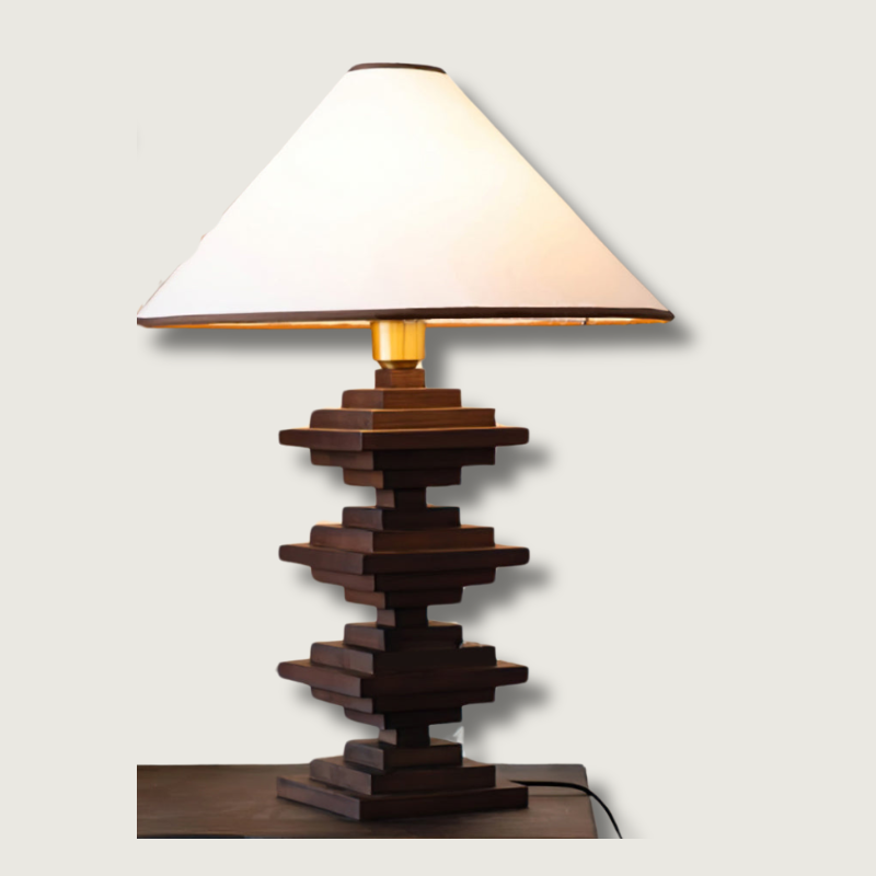 Lampe de Table en Bois - Éclairage Chaleureux et Élégant
