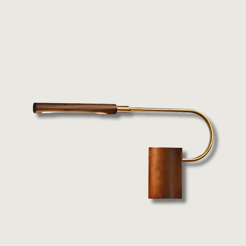 Lampe de Table en Bois de Noyer - Éclairage Élégant et Rechargeable