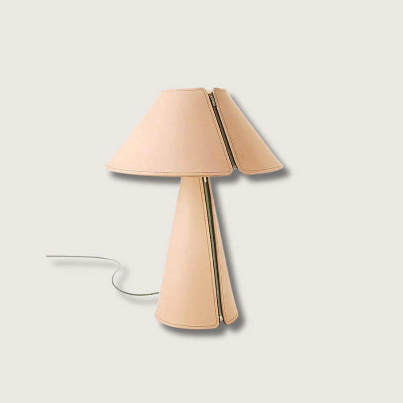 Lampe de Bureau Design Unique - Élégante en Cuir et Métal