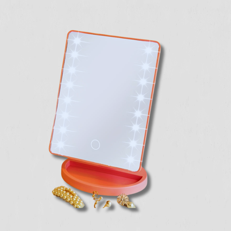 Miroir de Maquillage LED Ajustable - Luminosité Réglable et Portable