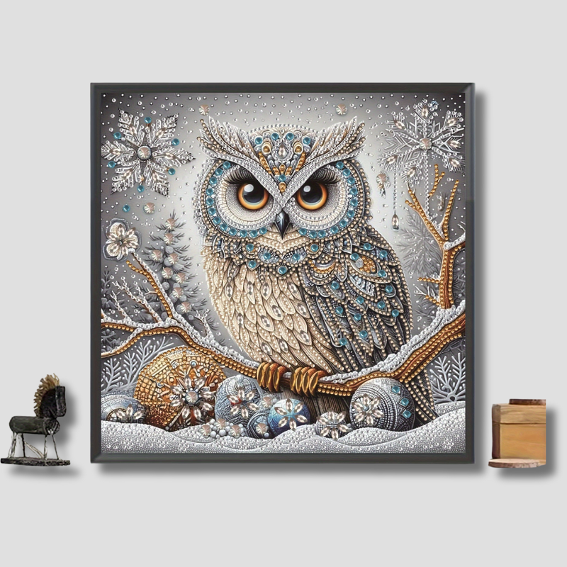 Kit de Création en Diamant 5D - Art DIY Relaxant avec Hibou