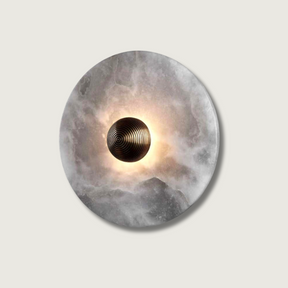 Applique Murale Ronde en Marbre - Éclairage Chic et Économique en Énergie