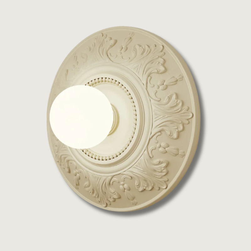 Lampe Vintage Ronde Blanche - Éclairage Rétro pour Intérieurs Sophistiqués