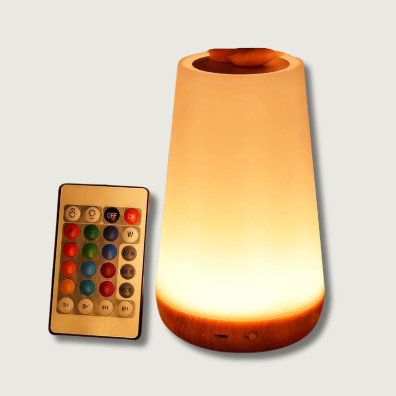 Lampe de Nuit Rechargeable à Changement de Couleur - Éclairage Compact et Ambiance Magique