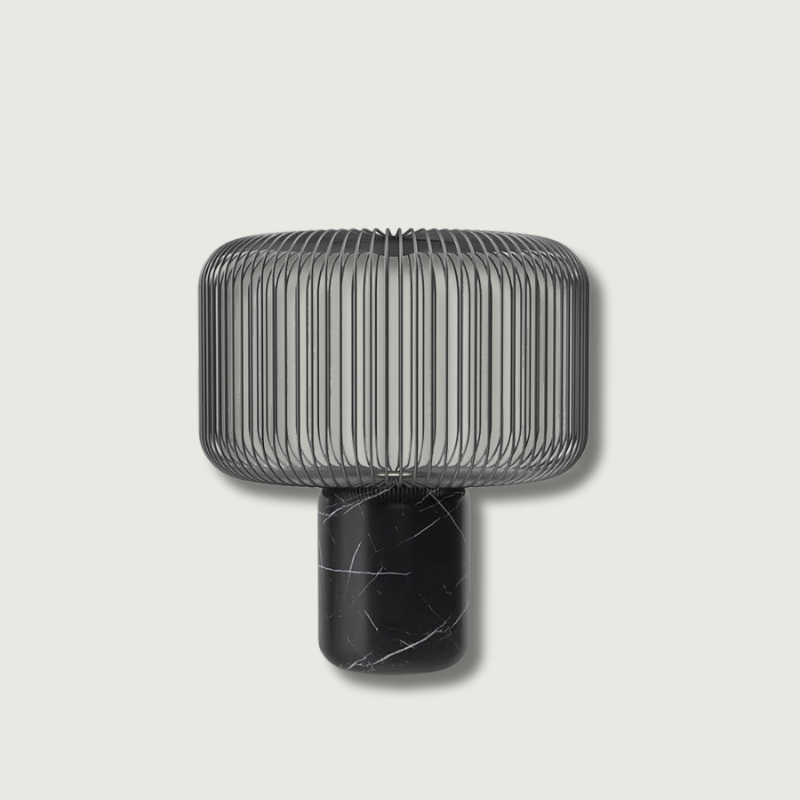Lampe de Table Élégante - Base en Marbre et Éclairage Subtil