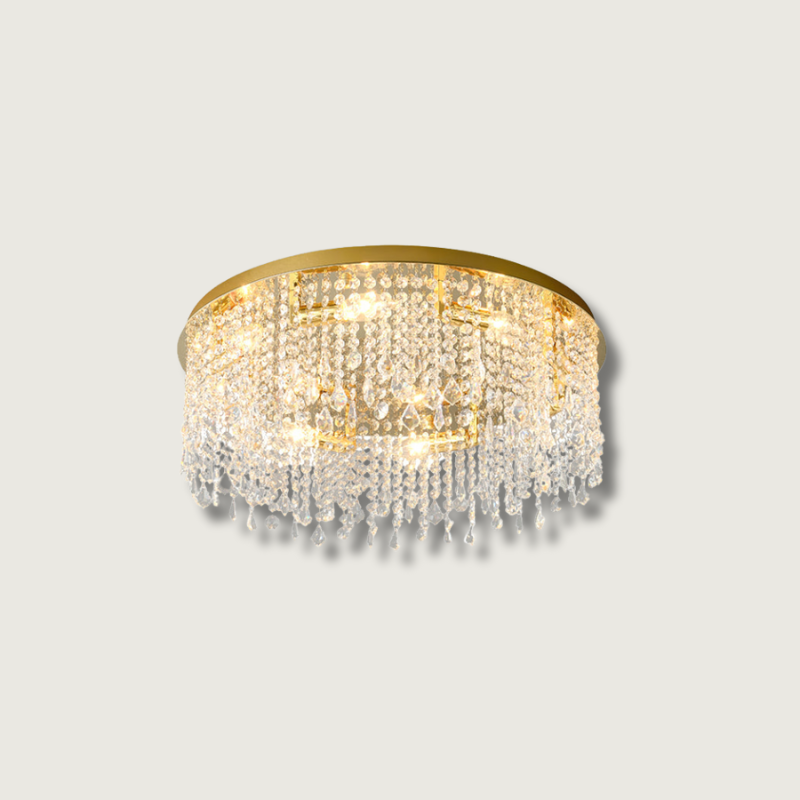 Lampe de Plafond en Cristal - Éclairage Luxueux et Design Élégant