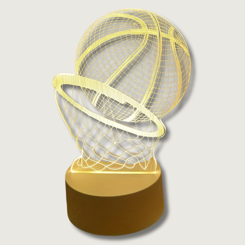 Lampe Illusion 3D Basketball - Éclairage LED USB et Design Unique